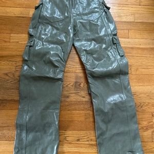 Faux leather pants